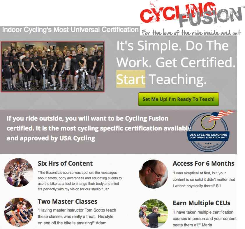 indoor cycling Certification 